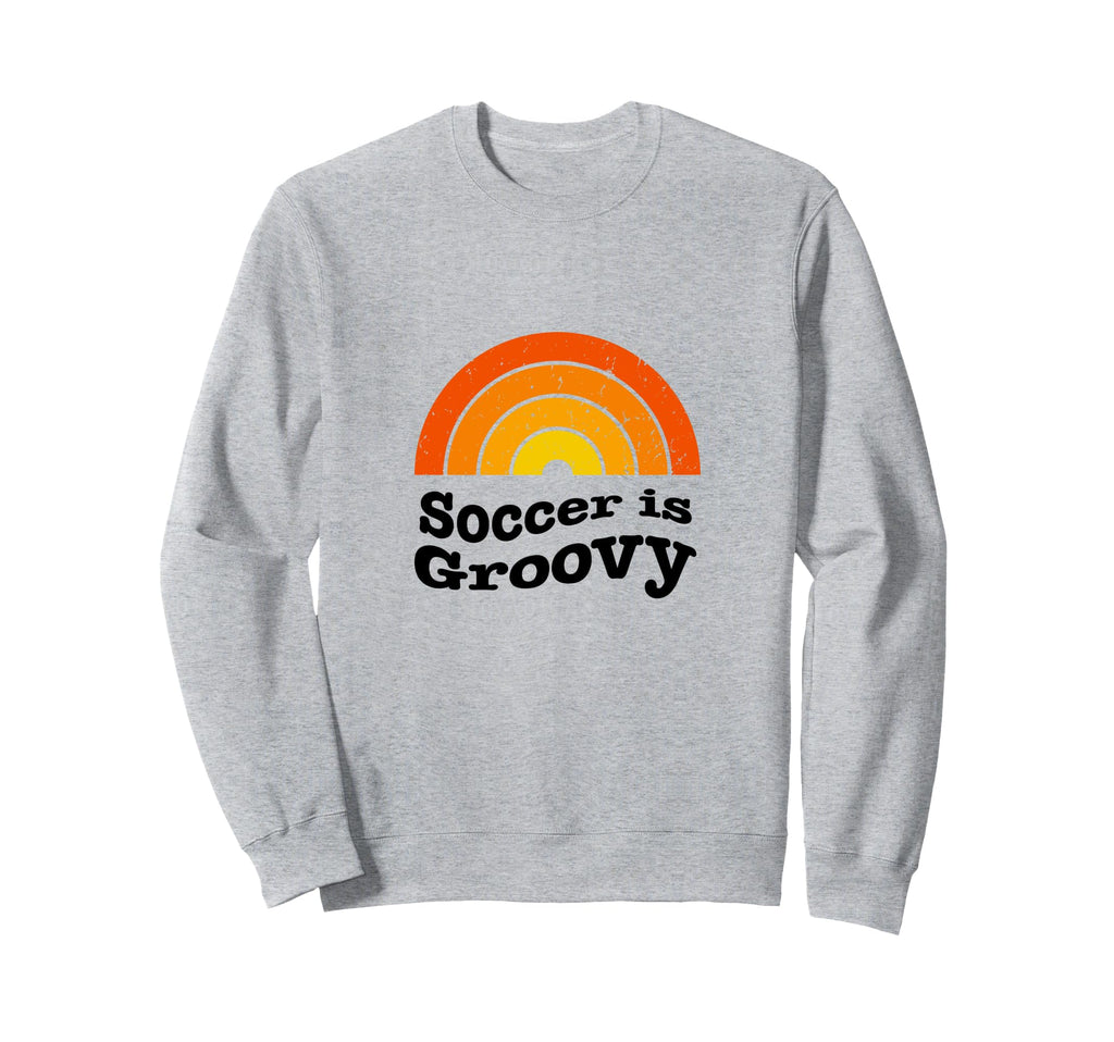 Soccer Is Groovy 60S Soccer Player Sweatshirt - Graphic Print for Adults