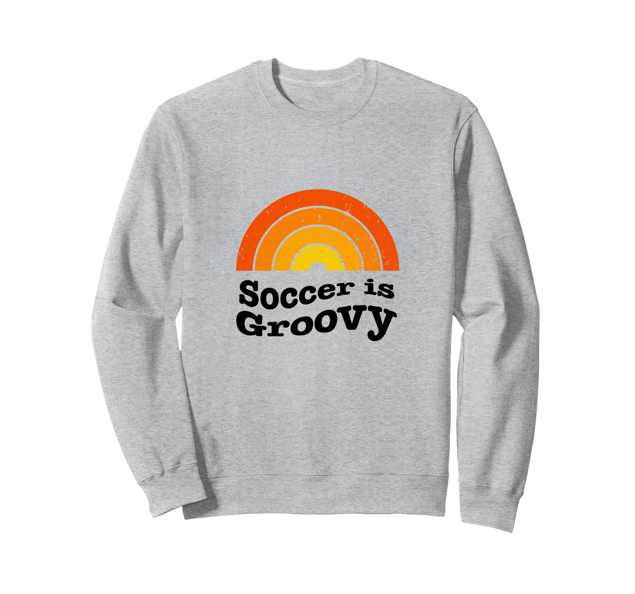 Soccer Is Groovy 60S Soccer Player Sweatshirt - Graphic Print for Adults