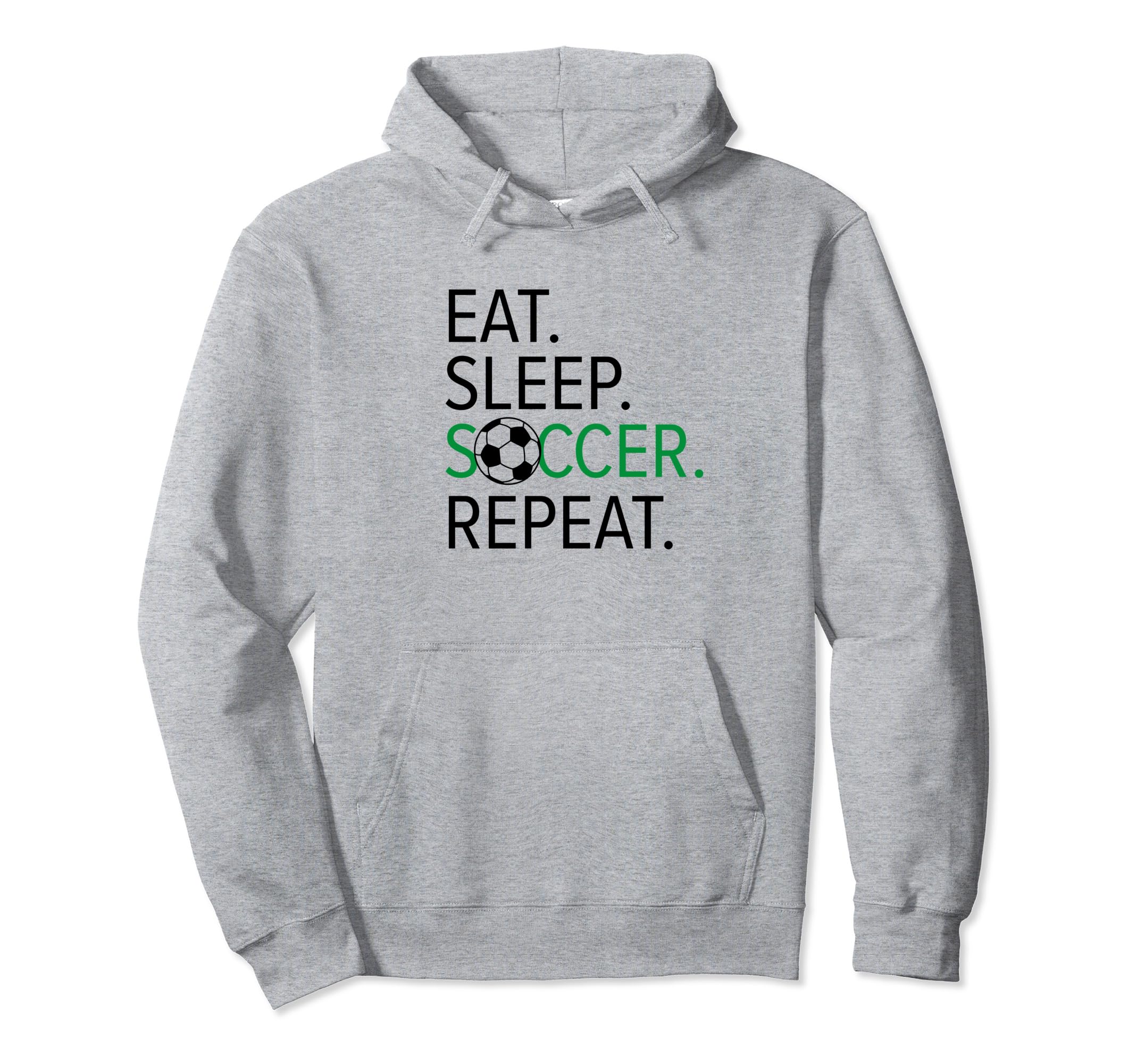 Soccer Player Eat Sleep Soccer Repeat Hoodie - Novelty Apparel for Adults