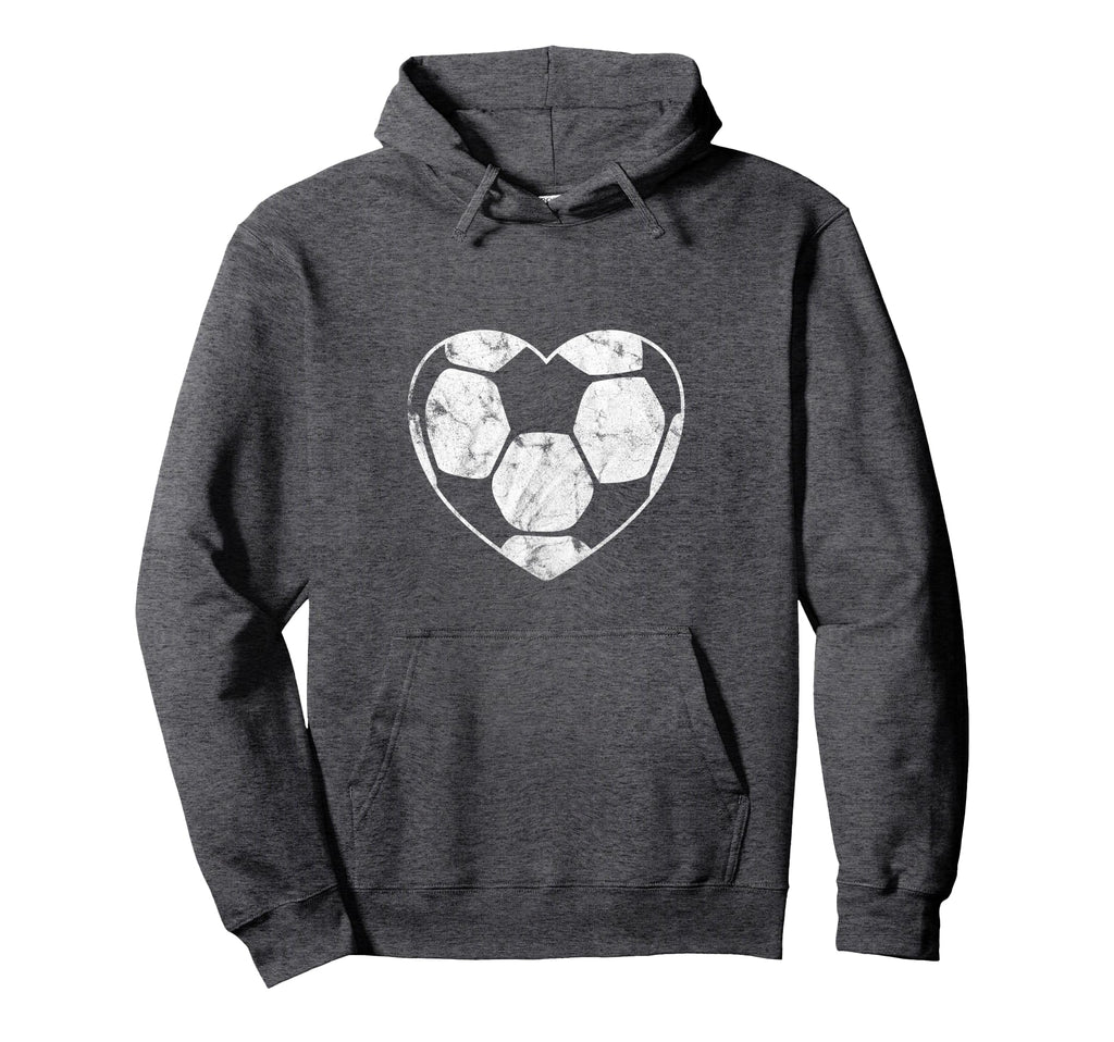 Soccer Ball Heart Mom Fan Parent Hoodie - Unique Graphic for Adults