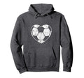 Soccer Ball Heart Mom Fan Parent Hoodie - Unique Graphic for Adults