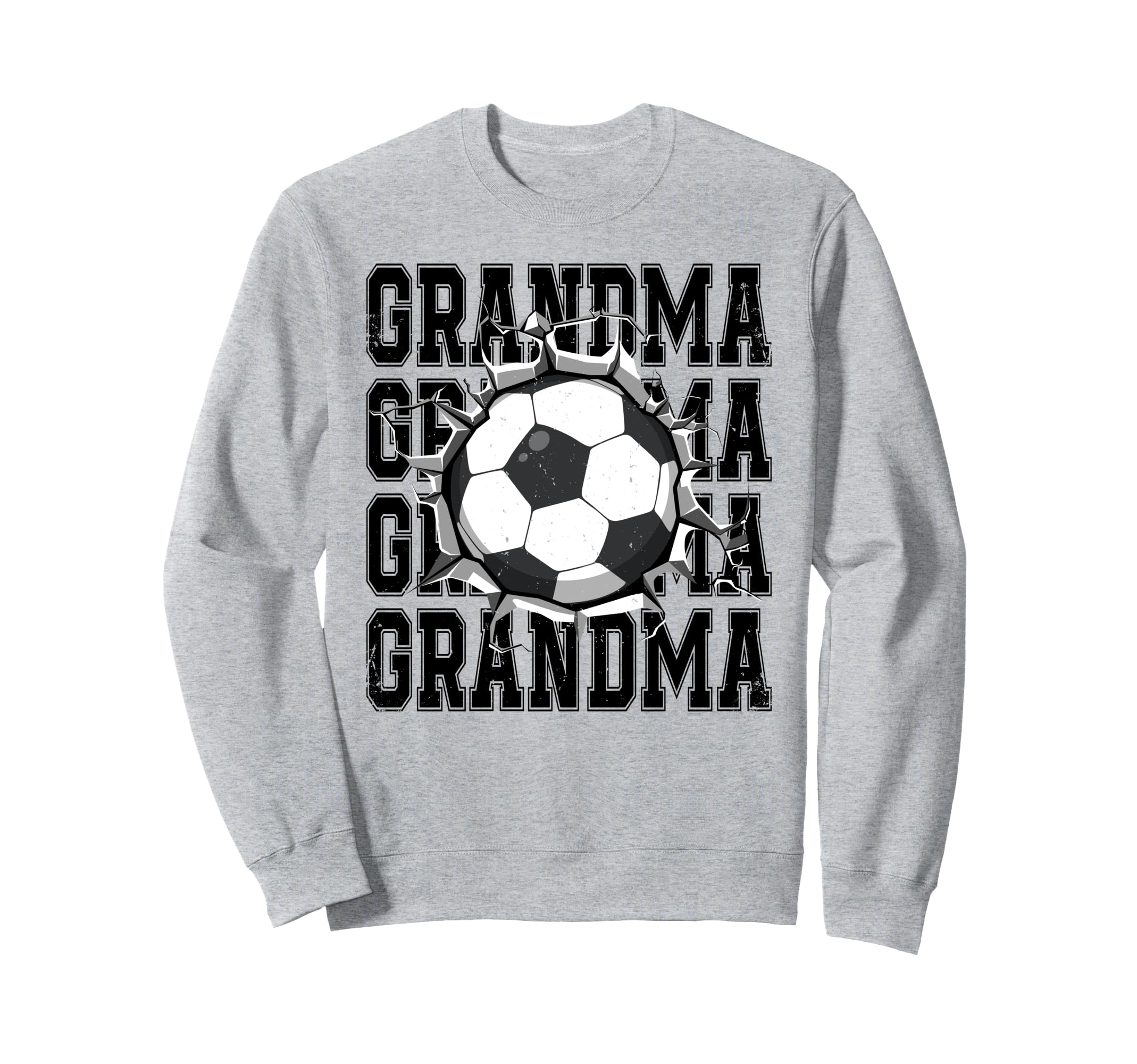 Soccer Grandma Cracked Wall Sweatshirt - Casual Everyday Wear for Adults