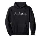 Soccer Ball Heartbeat Hoodie - Custom Art Print Unisex