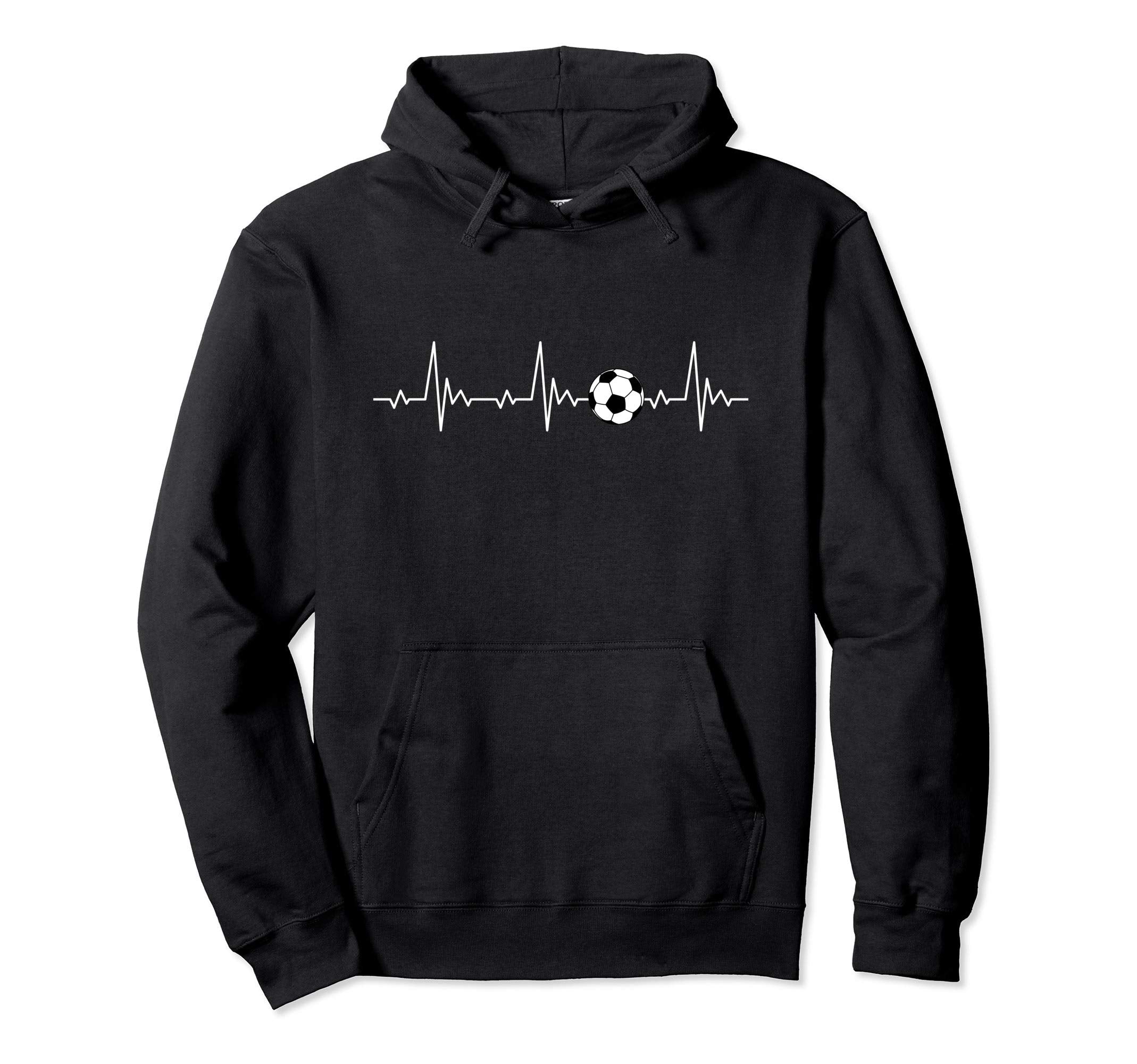 Soccer Ball Heartbeat Hoodie - Custom Art Print Unisex