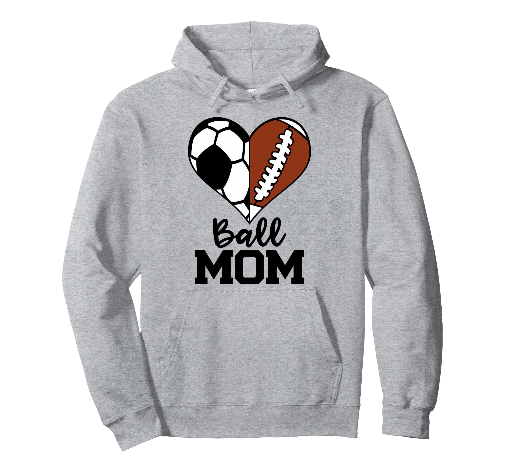 Ball Mom Funny Soccer Football Player Mom Hoodie - Minimalist Print Unisex