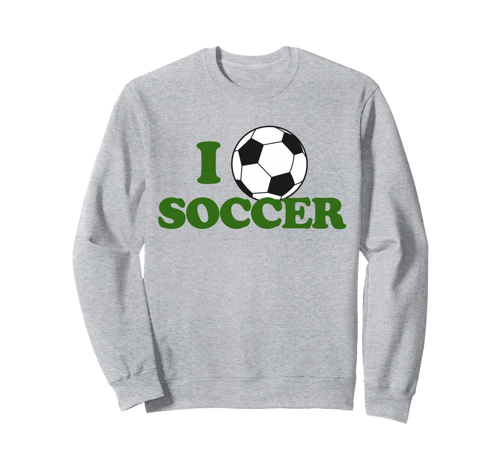 I Love Soccer Ball Sport Footie Fan Sweatshirt - Trendy Graphic Men Women