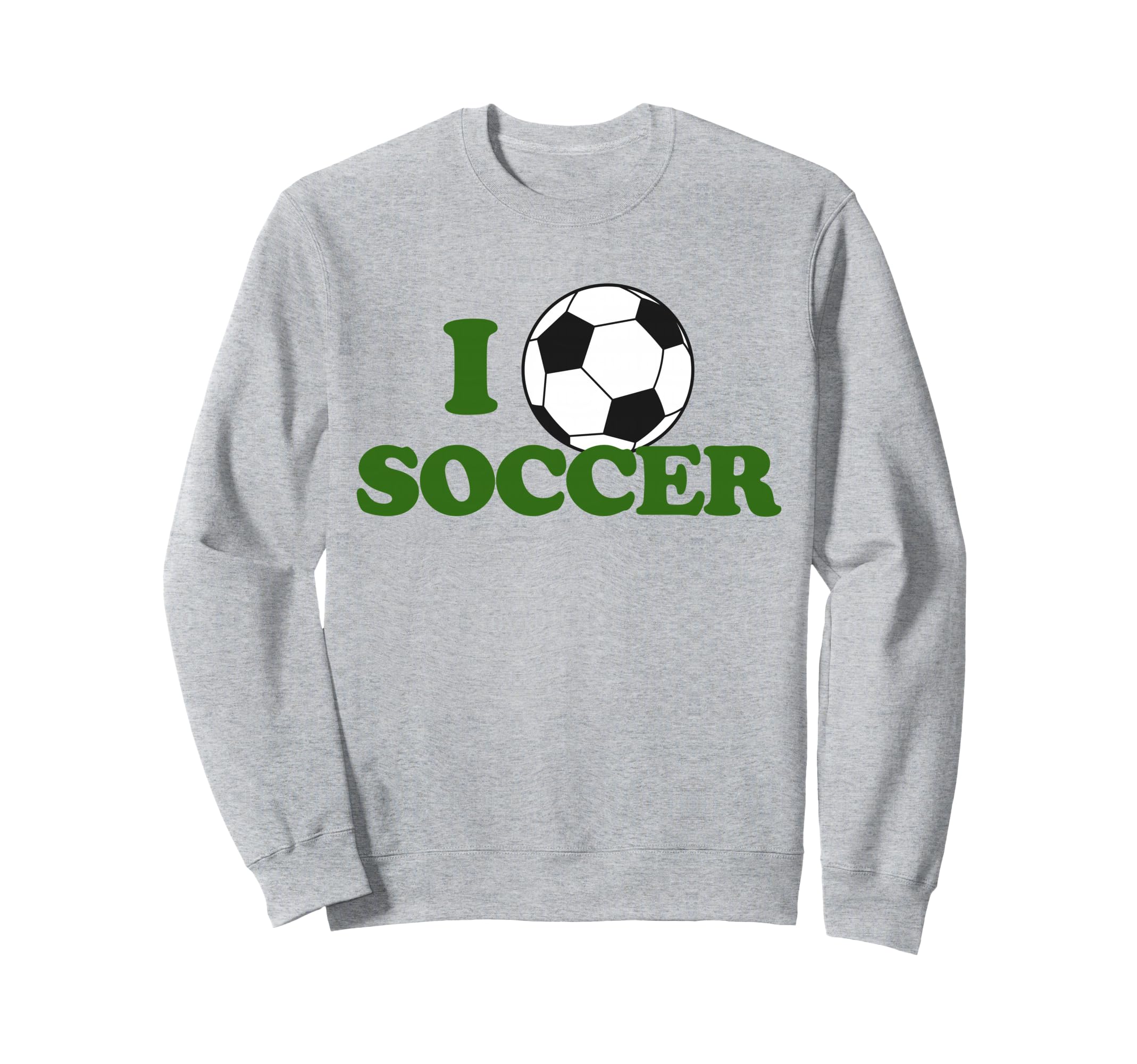 I Love Soccer Ball Sport Footie Fan Sweatshirt - Trendy Graphic Men Women