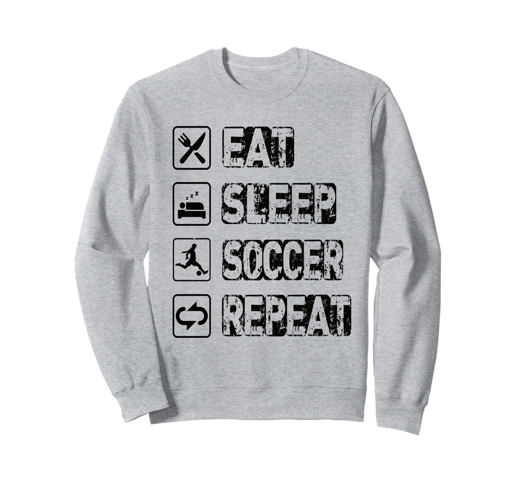 Eat Sleep Soccer Repeat Football Sweatshirt - Custom Art Print Men Women