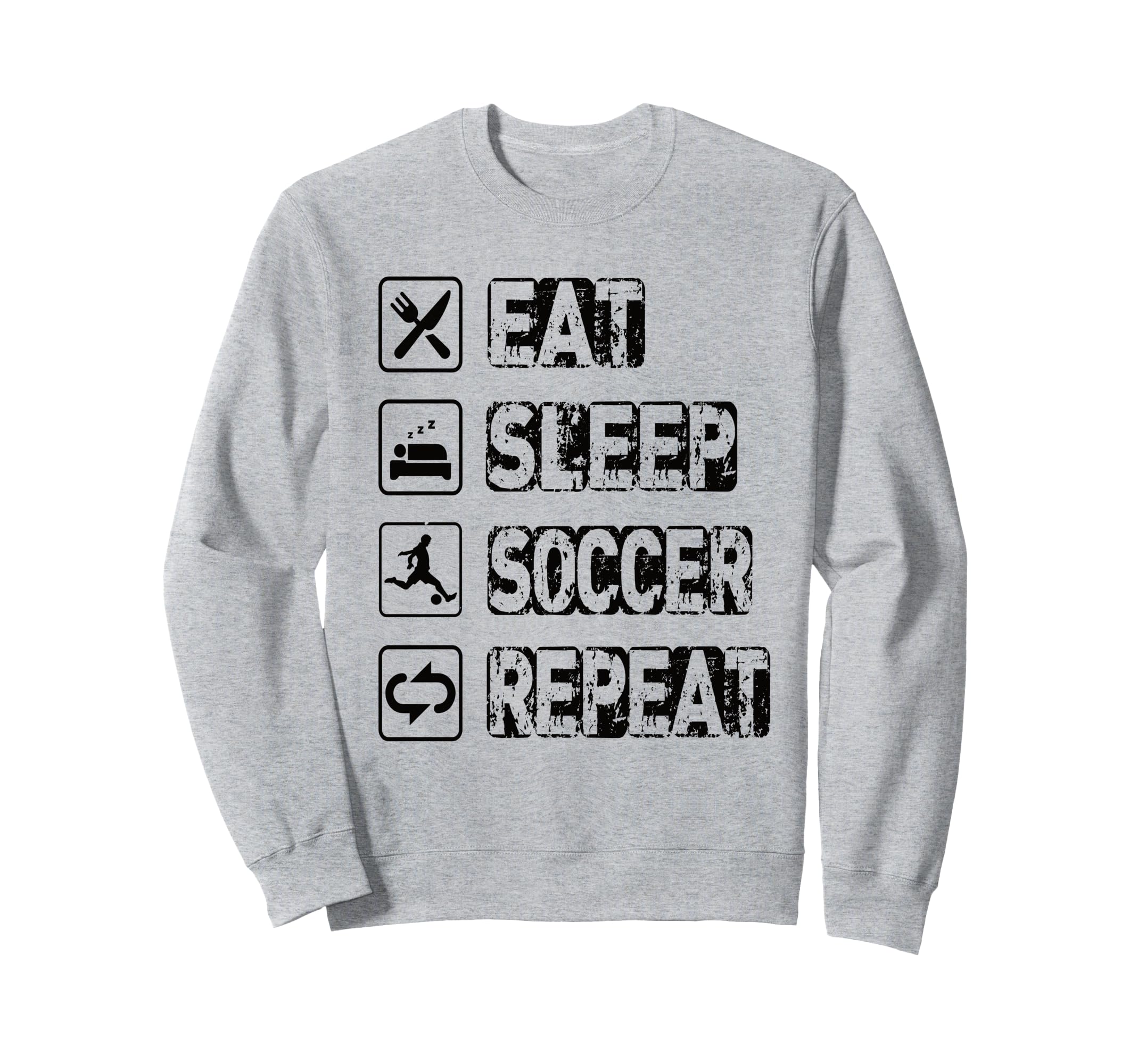 Eat Sleep Soccer Repeat Football Sweatshirt - Custom Art Print Men Women