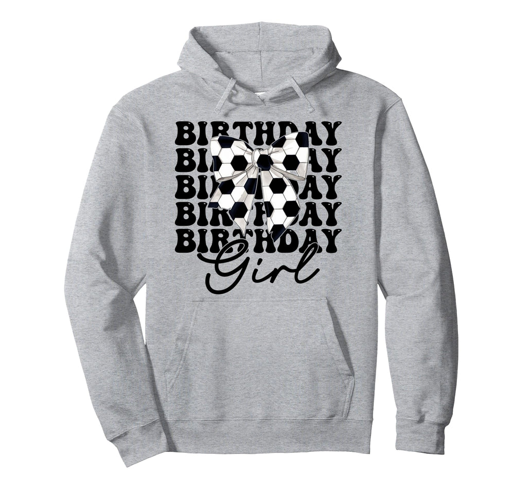 Birthday Soccer Coquette Bow Hoodie - Custom Art Print for Adults