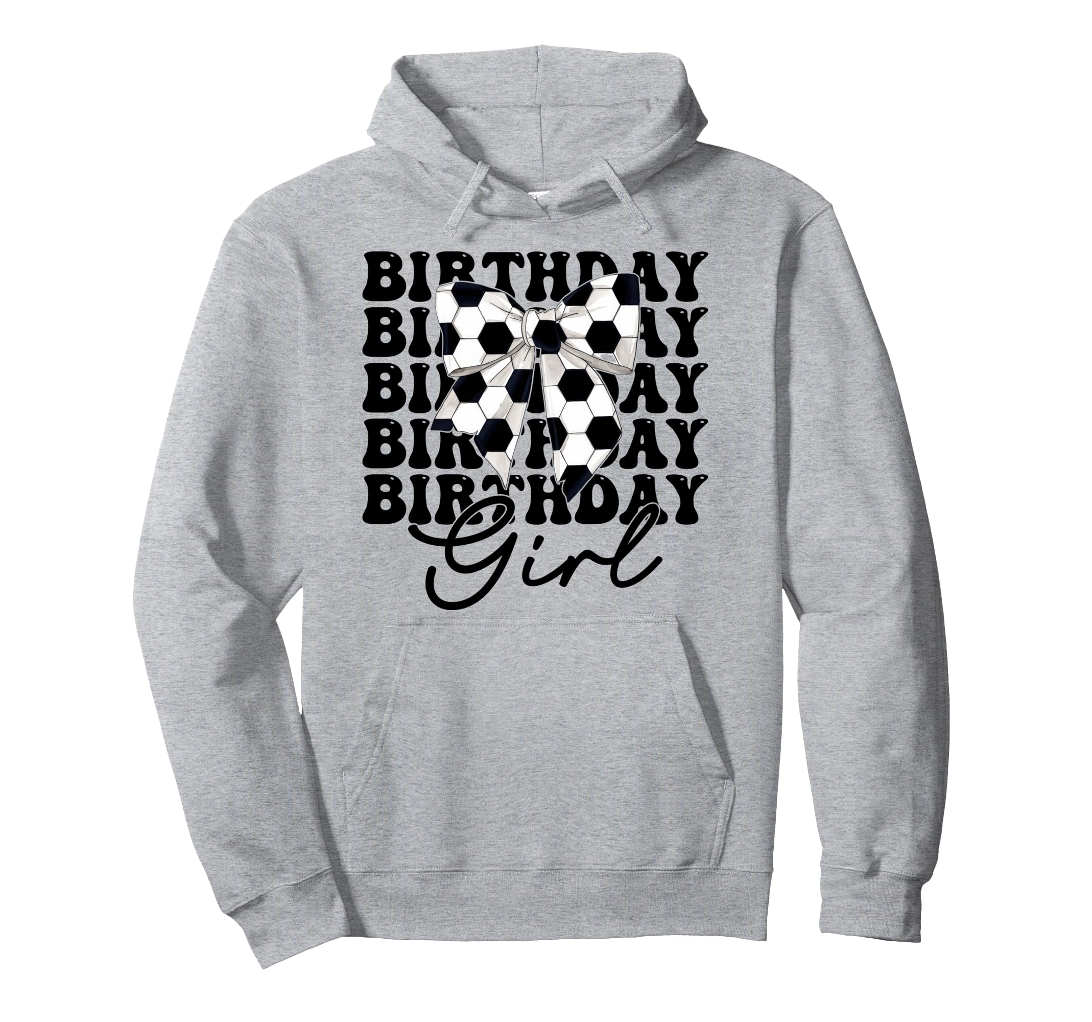 Birthday Soccer Coquette Bow Hoodie - Custom Art Print for Adults