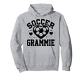 Soccer Grammie Heart Grammie Soccer Player Hoodie - Novelty Apparel Unisex