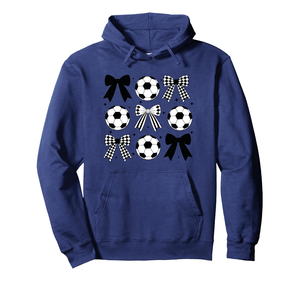 Soccer Coquette Bow Funny Coquette Bow Hoodie - Graphic Print for Adults