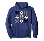 Soccer Coquette Bow Funny Coquette Bow Hoodie - Graphic Print for Adults