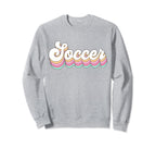 Soccer Pastel Aesthetic Teen Groovy Sweatshirt - Aesthetic Graphic Unisex