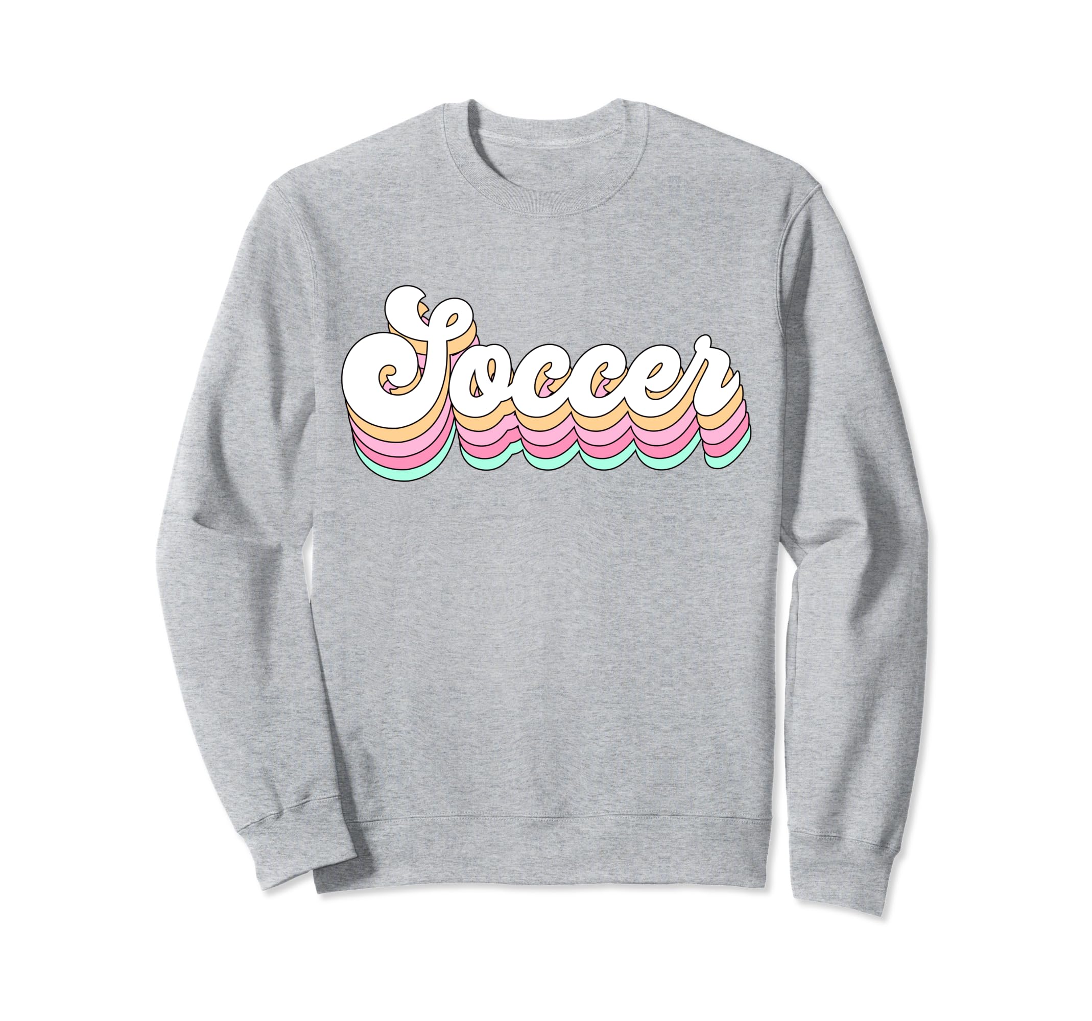 Soccer Pastel Aesthetic Teen Groovy Sweatshirt - Aesthetic Graphic Unisex