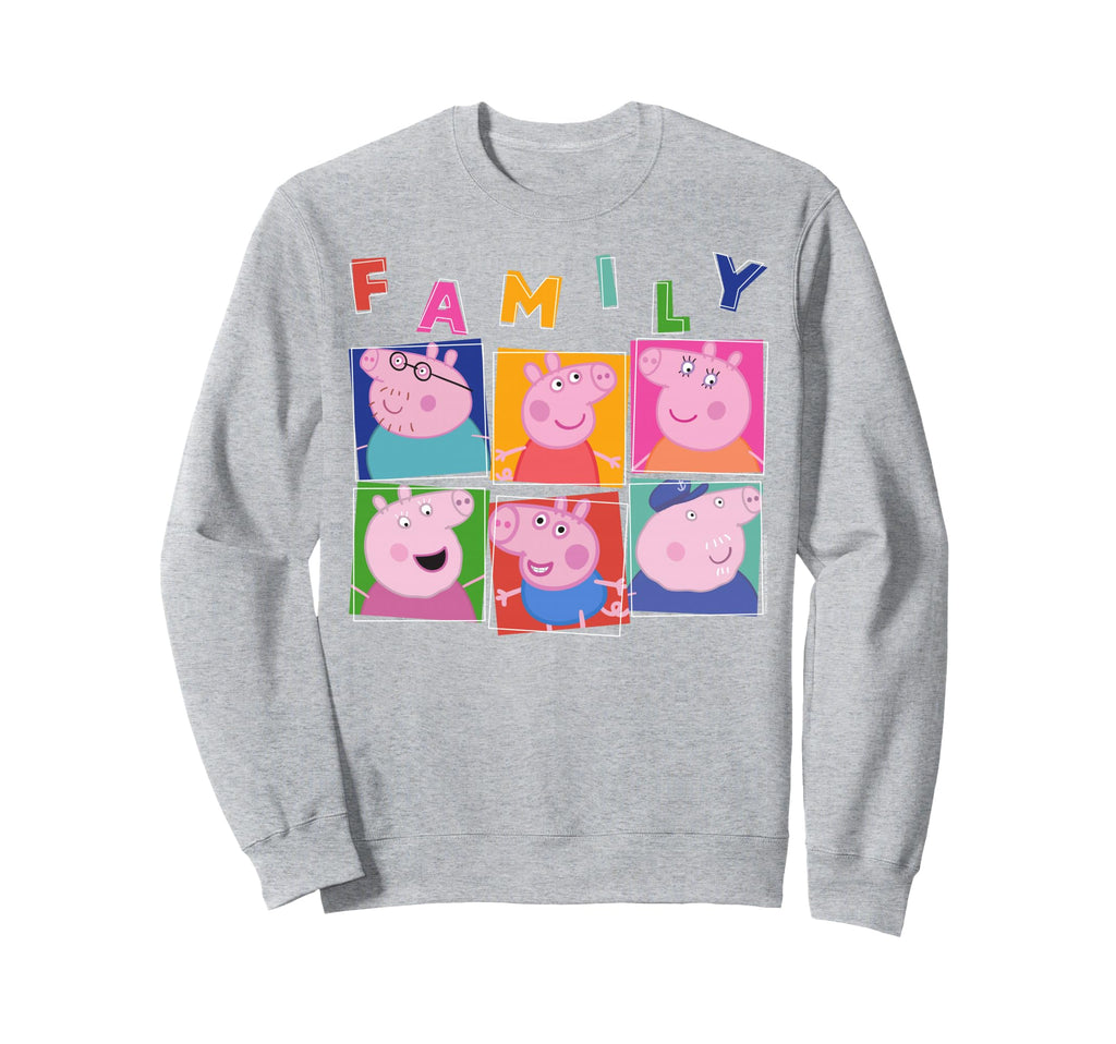 Peppa Pig Family Box Up Sweatshirt - Custom Art Print for Adults