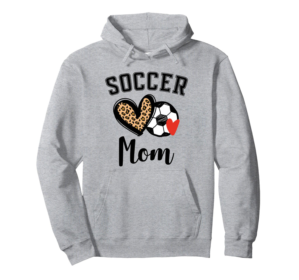 Soccer Mom Leopard Heart Hoodie - Aesthetic Graphic for Adults
