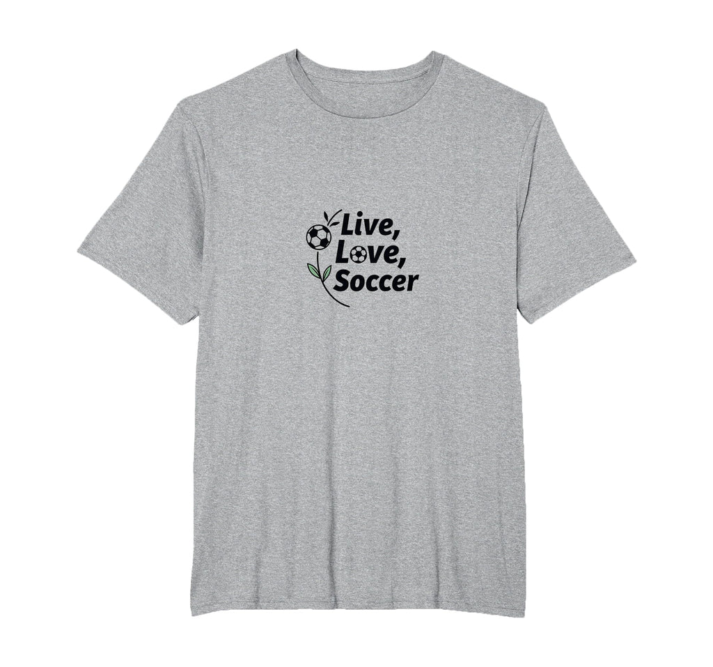 Live Love Soccer Womens Sports Passion T-Shirt - Custom Art Print Unisex