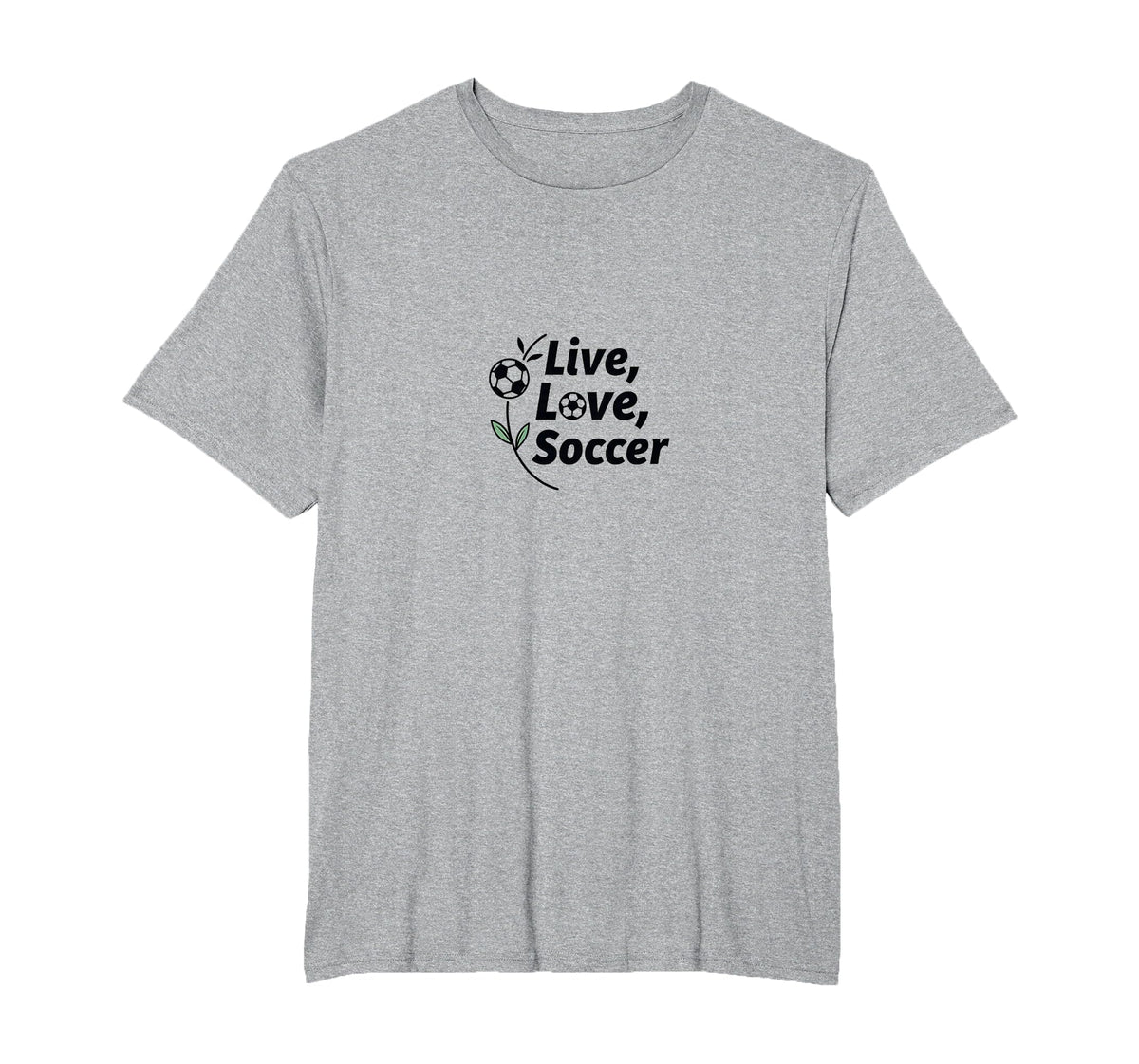 Live Love Soccer Womens Sports Passion T-Shirt - Custom Art Print Unisex