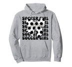 Soccer Coquette Bow Hoodie - Graphic Print Men Women