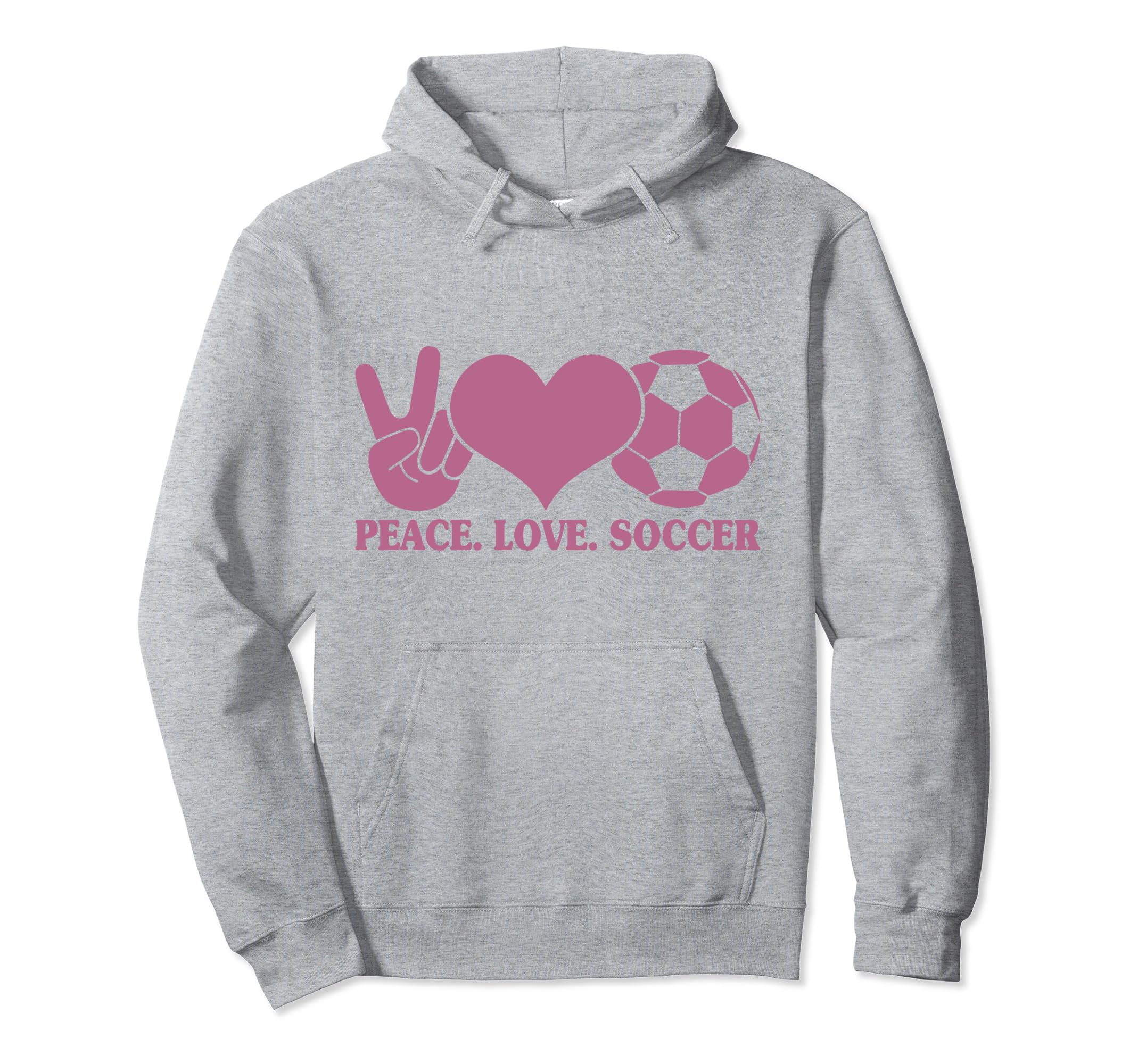Peace Love Soccer Soccer Player Soccer Hoodie - Graphic Print for Adults