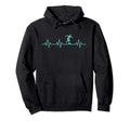 Soccer Player Lifeline Heartbeat Hoodie - Aesthetic Graphic for Adults