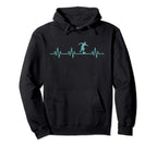 Soccer Player Lifeline Heartbeat Hoodie - Aesthetic Graphic for Adults