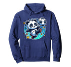 Panda Soccer Player Kicking Soccer Ball Hoodie - Novelty Apparel Unisex