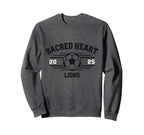 Sacred Heart Lions Soccer Ball Sweatshirt - Minimalist Print for Adults
