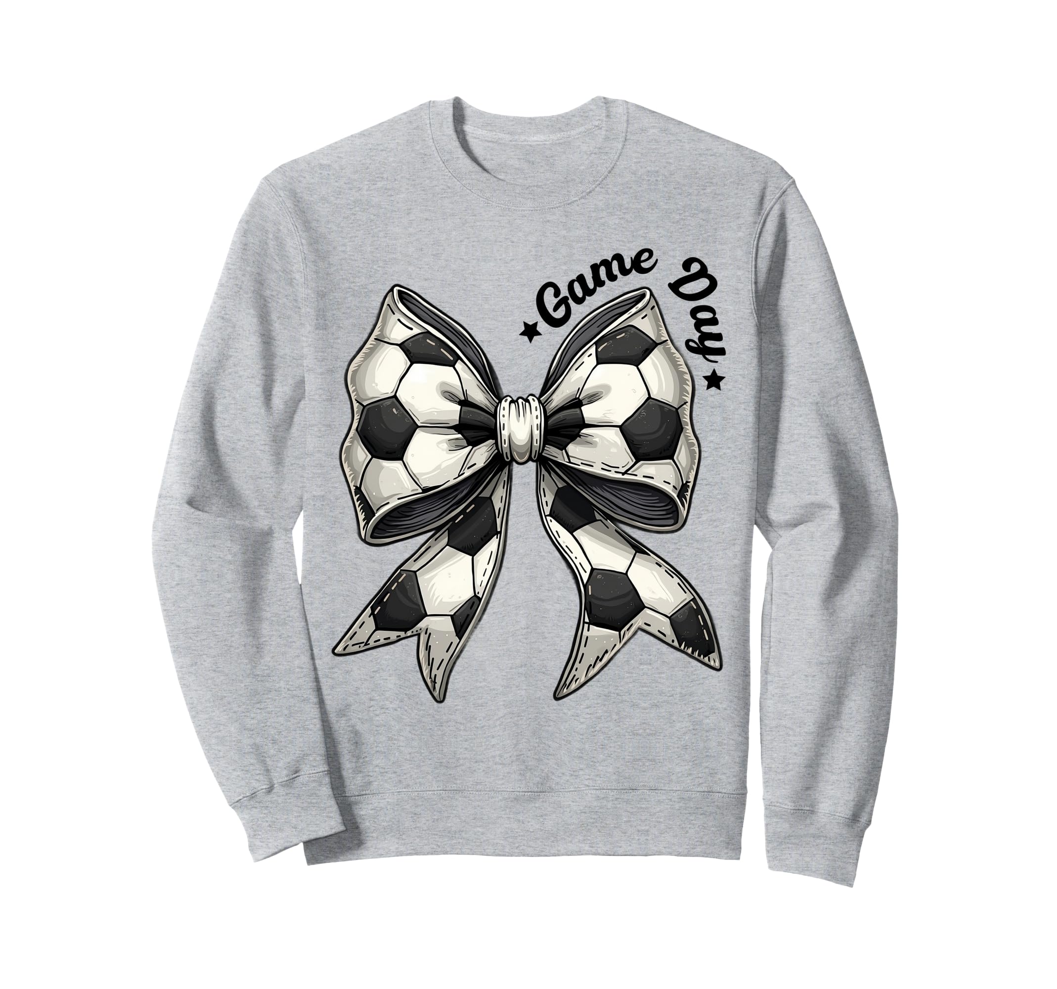 Game Day Soccer Bow Coquette Sweatshirt - Minimalist Print Men Women