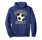 Soccer Ball Distressed Trending Sissy Hoodie - Fun Novelty Design Unisex