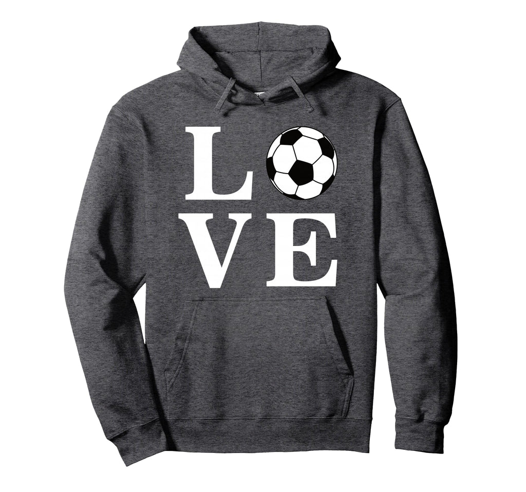 I Love Soccer Ball Hoodie - Unique Graphic Unisex