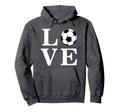 I Love Soccer Ball Hoodie - Unique Graphic Unisex