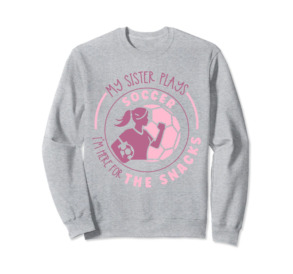 Soccer Siblings Soccer Player Sister Sweatshirt - Minimalist Print Unisex