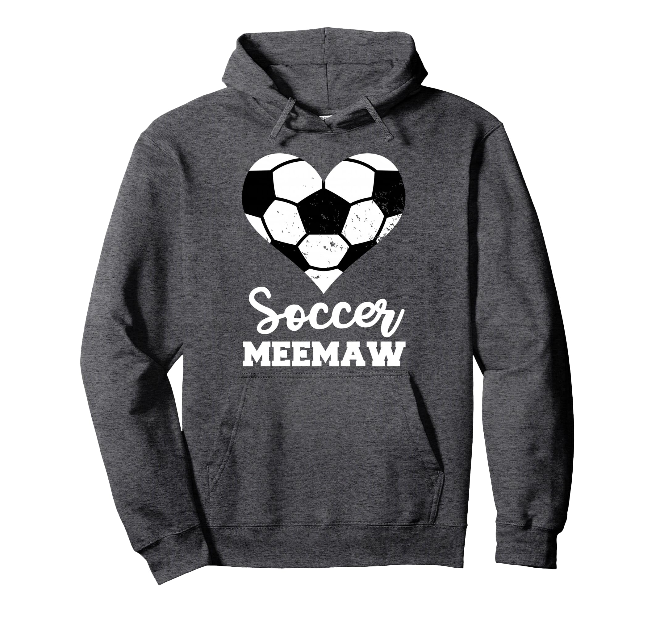 Soccer Meemaw Funny Soccer Heart Hoodie - Novelty Apparel Men Women