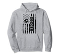 Us American Flag Soccer Patriotic Soccer Hoodie - Fun Novelty Design Unisex