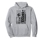 Us American Flag Soccer Patriotic Soccer Hoodie - Fun Novelty Design Unisex