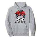 Mom Life Soccer Life Messy Bun Hoodie - Minimalist Print for Adults