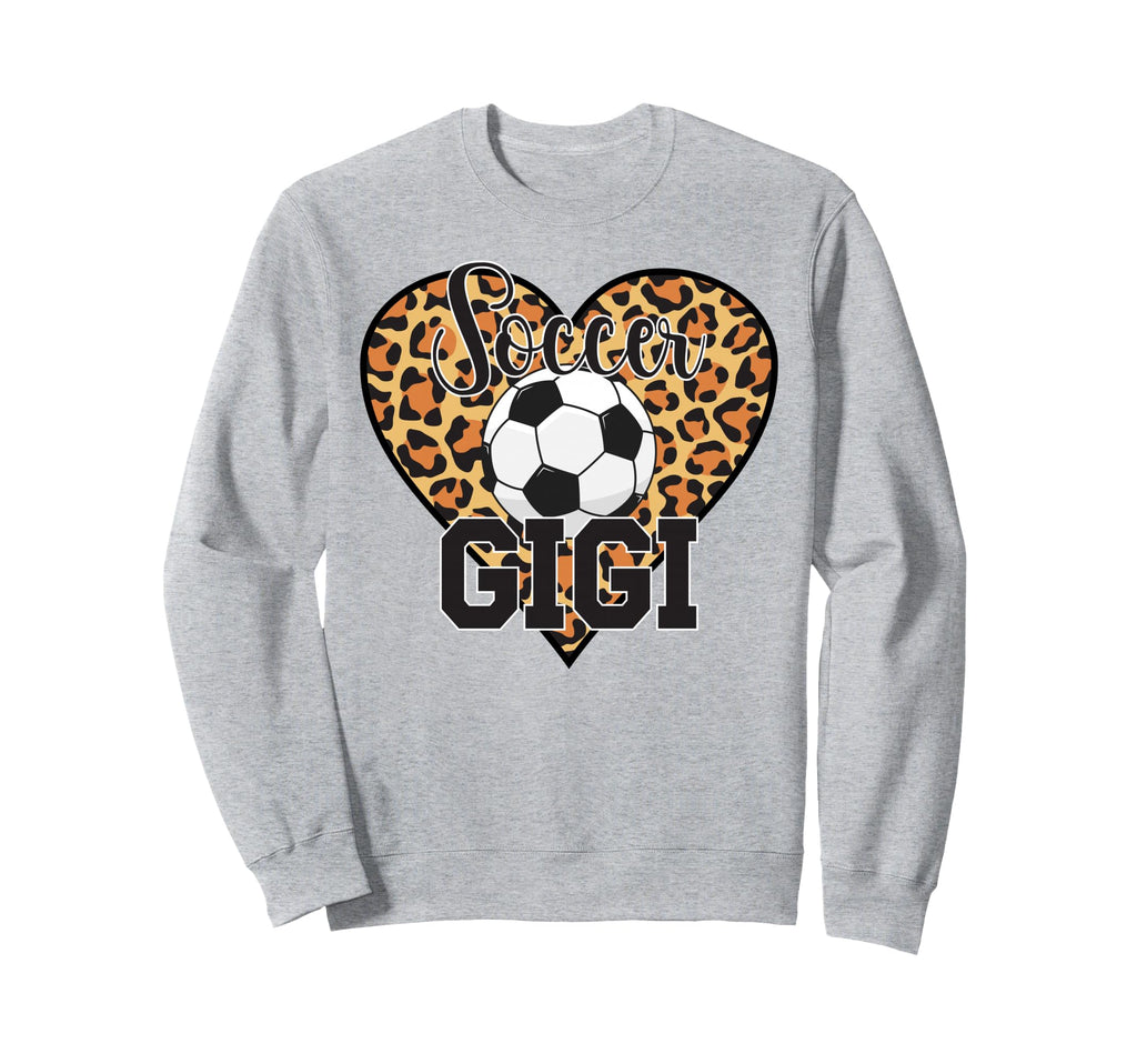 Soccer Gigi Heart Grandma Gigi Soccer Sweatshirt - Minimalist Print Unisex