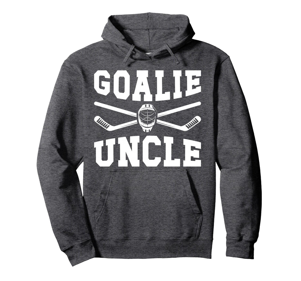 Ice Hockey Goalie Uncle Hockey Hoodie - Graphic Print for Adults