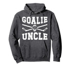 Ice Hockey Goalie Uncle Hockey Hoodie - Graphic Print for Adults