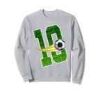 Soccer 10Nd Birthday Im 10 Sweatshirt - Minimalist Print for Adults