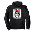 Mom Life Soccer Mothers Day Messy Bun Sport Hoodie - Trendy Graphic Unisex