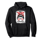 Mom Life Soccer Mothers Day Messy Bun Sport Hoodie - Trendy Graphic Unisex