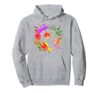 Soccer Ball Watercolor Paint Hoodie - Fun Novelty Design for Adults