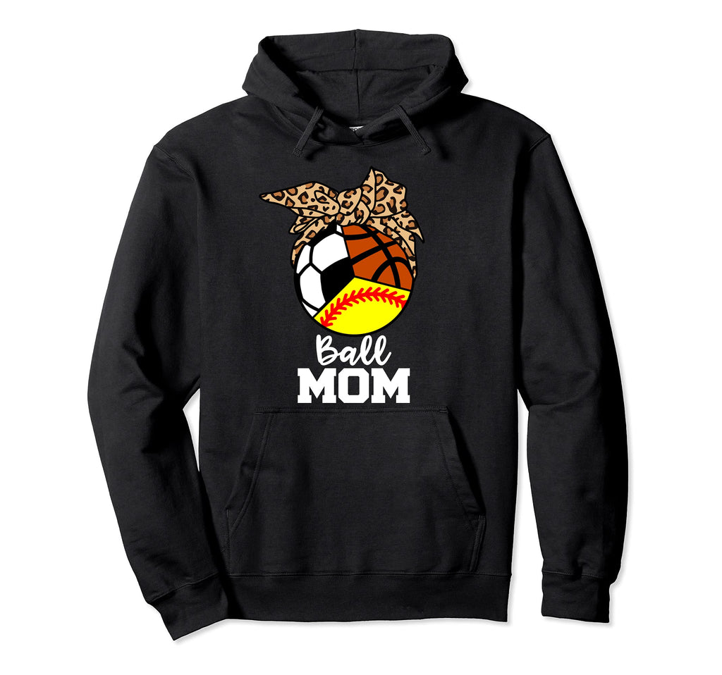 Ball Mom Funny Softball Soccer Hoodie - Aesthetic Graphic for Adults