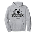 Soccer Vibes Soccer Player Hoodie - Minimalist Print for Adults