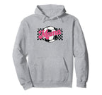 Soccer Mama Checkered Funny Sporty Hoodie - Graphic Print Unisex