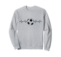 Football Heartbeat Soccer Lovers Sweatshirt - Custom Art Print for Adults